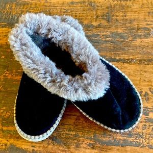 Ugg Grey Black Sheepskin Suede Clogs Slippers Booties Boots Shoes Barely Worn 7